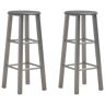 vidaXL 2x Bar Stools Anthracite MDF Bar Seats Stools Bar Chair Counter Stools