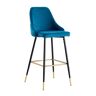 HYGRAD (Teal, 2 Stools) VELVET BAR STOOLS BUTTON BACK BAR STOOLS BREAKFAST BAR STOOL Go