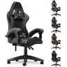 wwoop (Grey) Gaming Chair Office Chair Desk Chair Swivel Heavy Duty Chair Ergonomic De