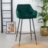 Furnwise Velvet Bar Stool Fiona Green