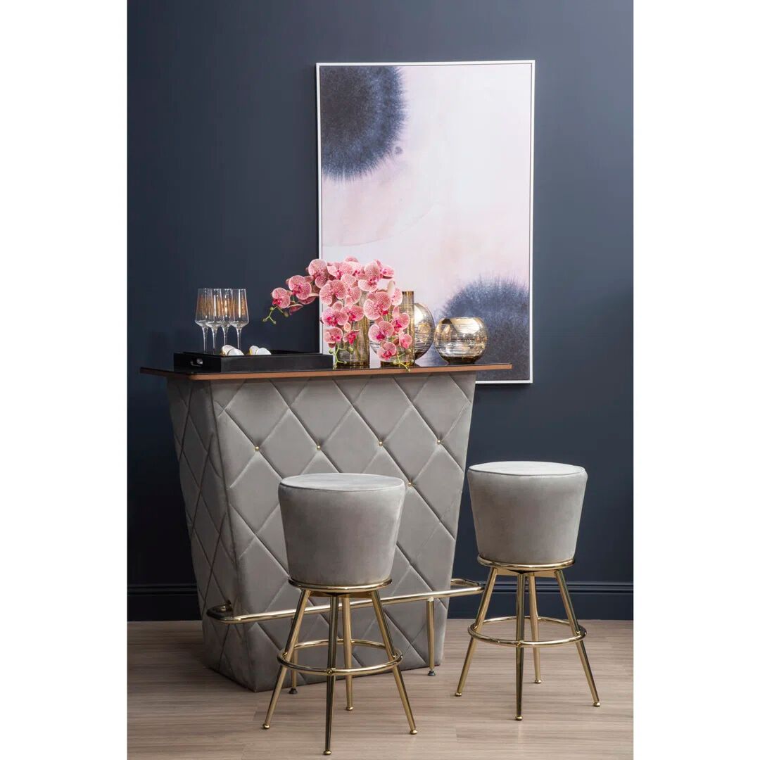 Photos - Chair Canora Grey Alecsander Bar Set with Wine Storage gray 104.0 H x 120.0 W x