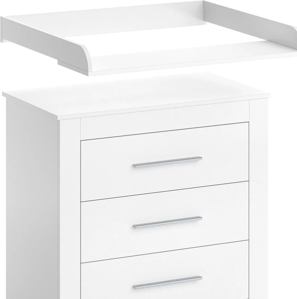 Photos - Changing Table Oskar Kinderland Wickelkommode Miro brown/white 94.5 H x 86.6 W x 75.0 D c