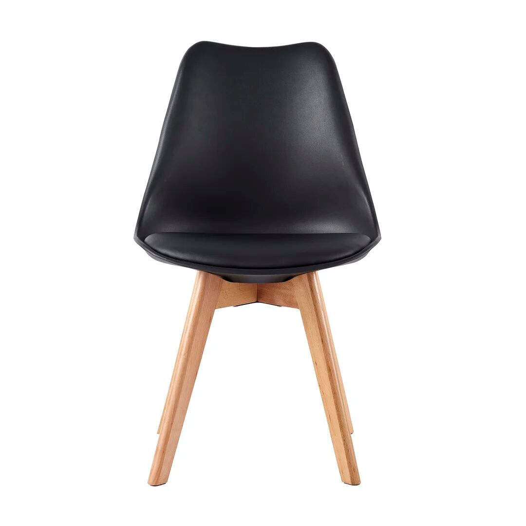 Norden Home Plastic Kitchen dining chair Set of 1 black 82.0 H x 49.0 W x 56.5 D cm