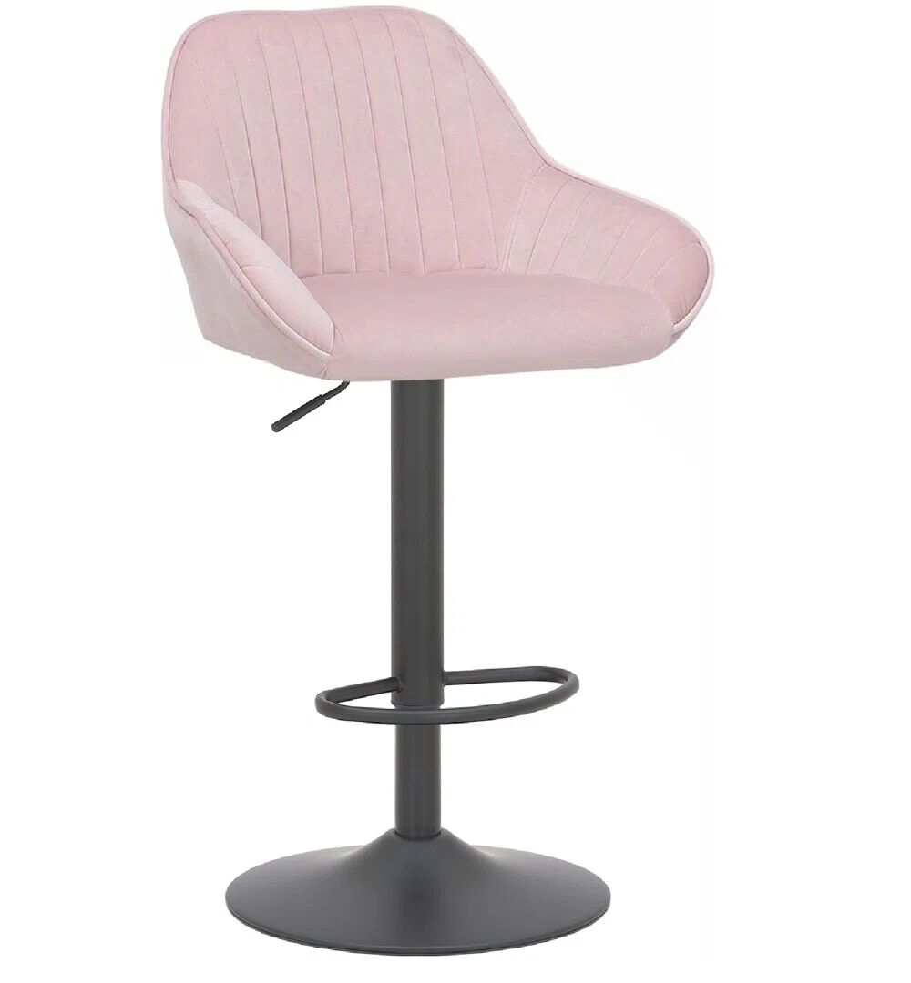 Photos - Chair Canora Grey Kenery Height Adjustable Bar Stool pink 52.0 W x 46.0 D cm