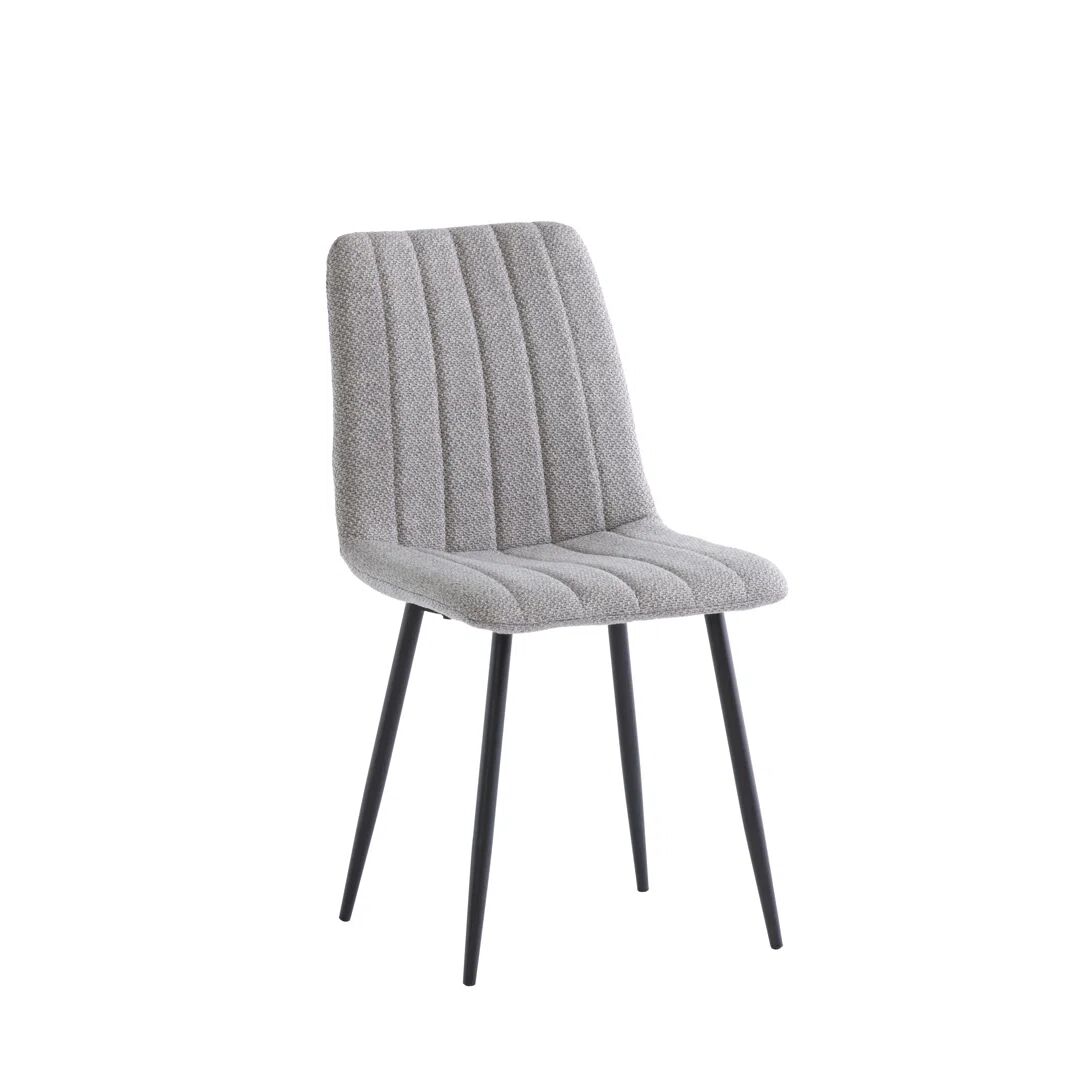Photos - Chair World Furniture Lara Fabric Dining  - Grey gray 86.0 H x 45.0 W x 54.