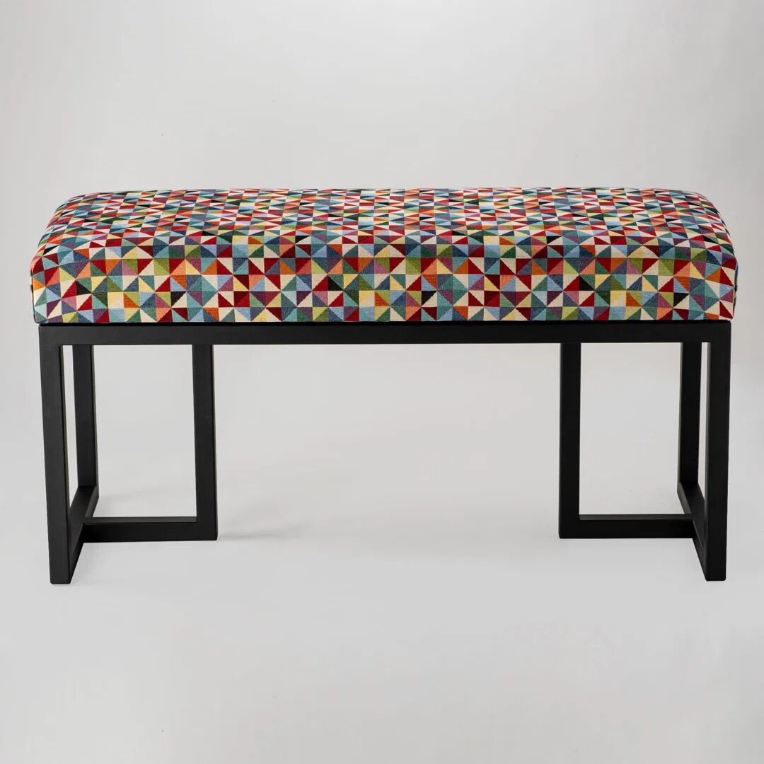 Photos - Other Furniture Corrigan Studio Ogilvie Upholstered Bench black 50.0 H x 90.0 W x 35.0 D c