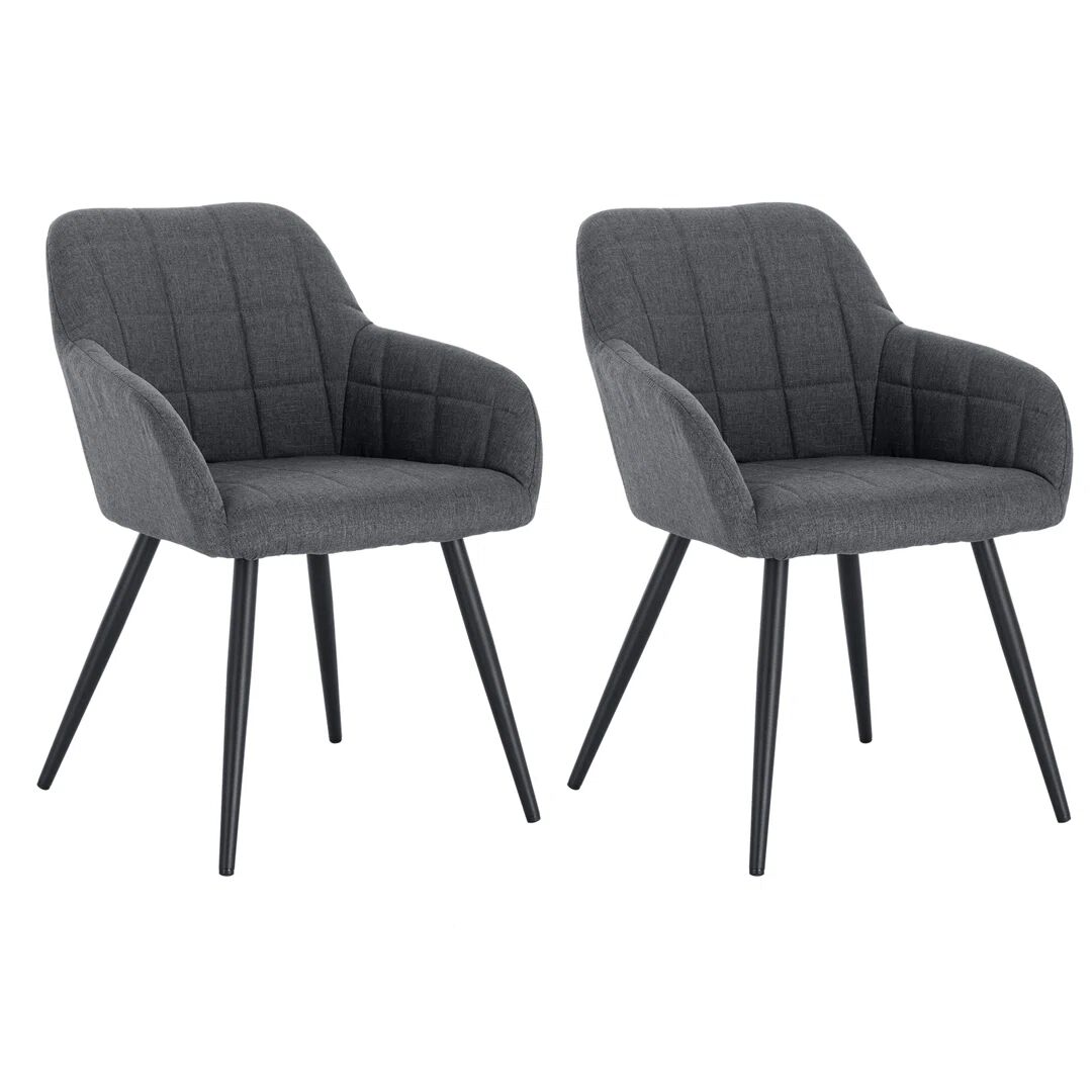 Photos - Chair Corrigan Studio Upholstered Dining  gray 81.0 H x 55.0 W x 43.0 D cm