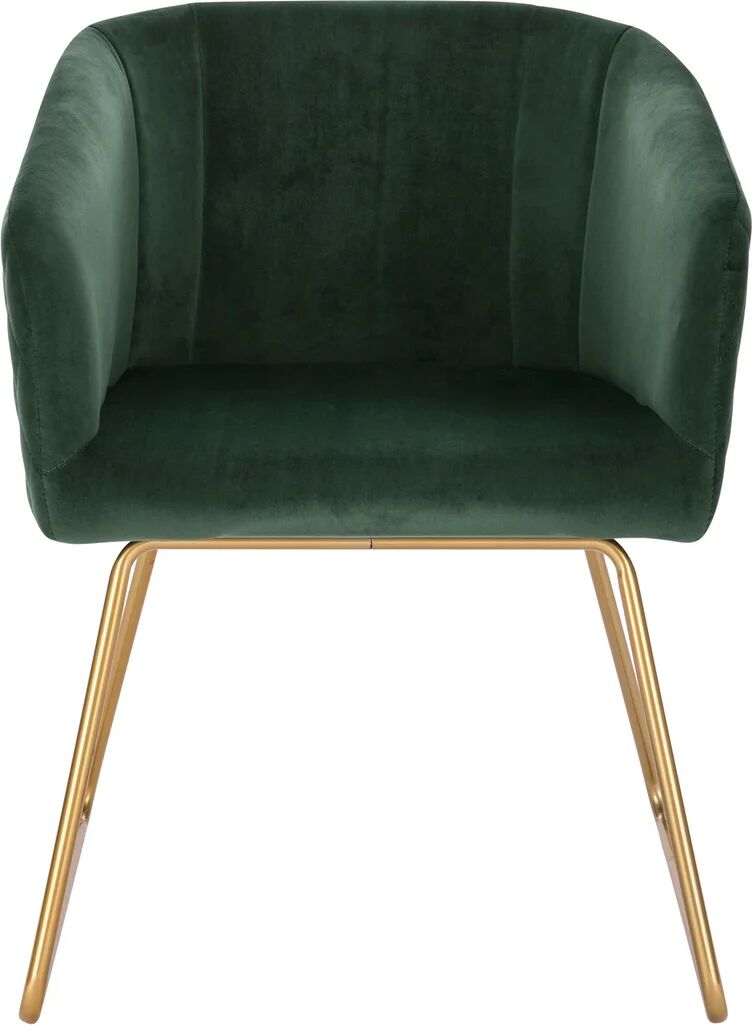 Photos - Chair Canora Grey Linville Velvet Dining  green 76.5 H x 54.0 W x 54.0 D cm