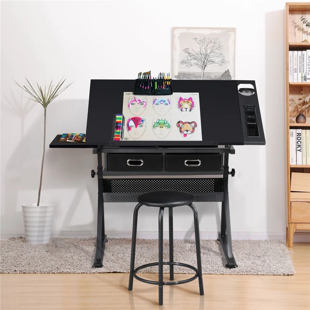 Photos - Office Desk Brayden Studio Penington Training Table black 92.5 H x 120.5 W x 60.0 D cm