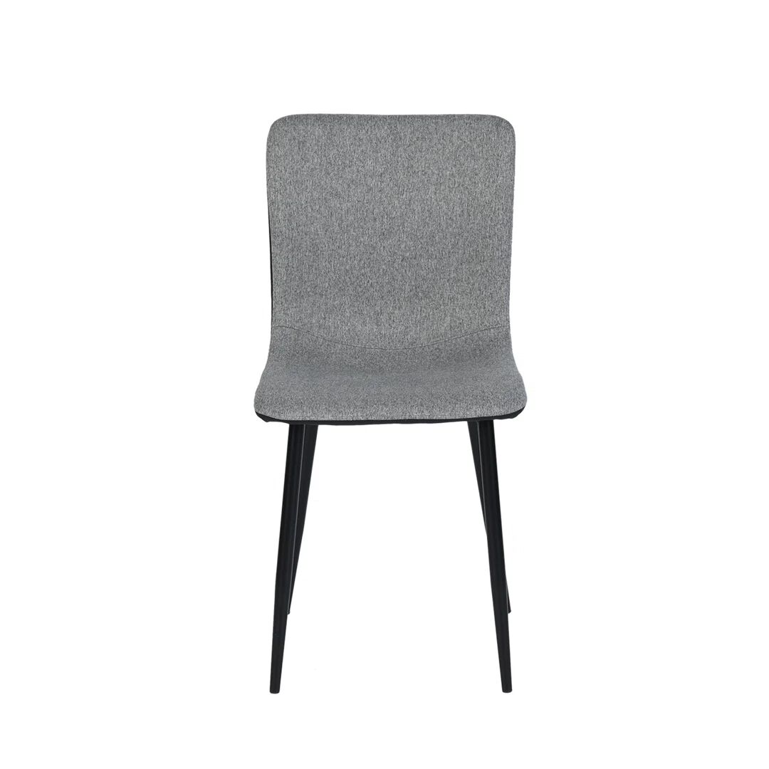 Photos - Chair George Oliver Upholstered Dining  gray/black 86.0 H x 42.0 W x 43.0 D