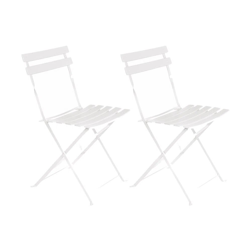 Photos - Chair Dakota Fields Moorhouse Folding  white 80.0 H x 41.0 W x 46.0 D cm