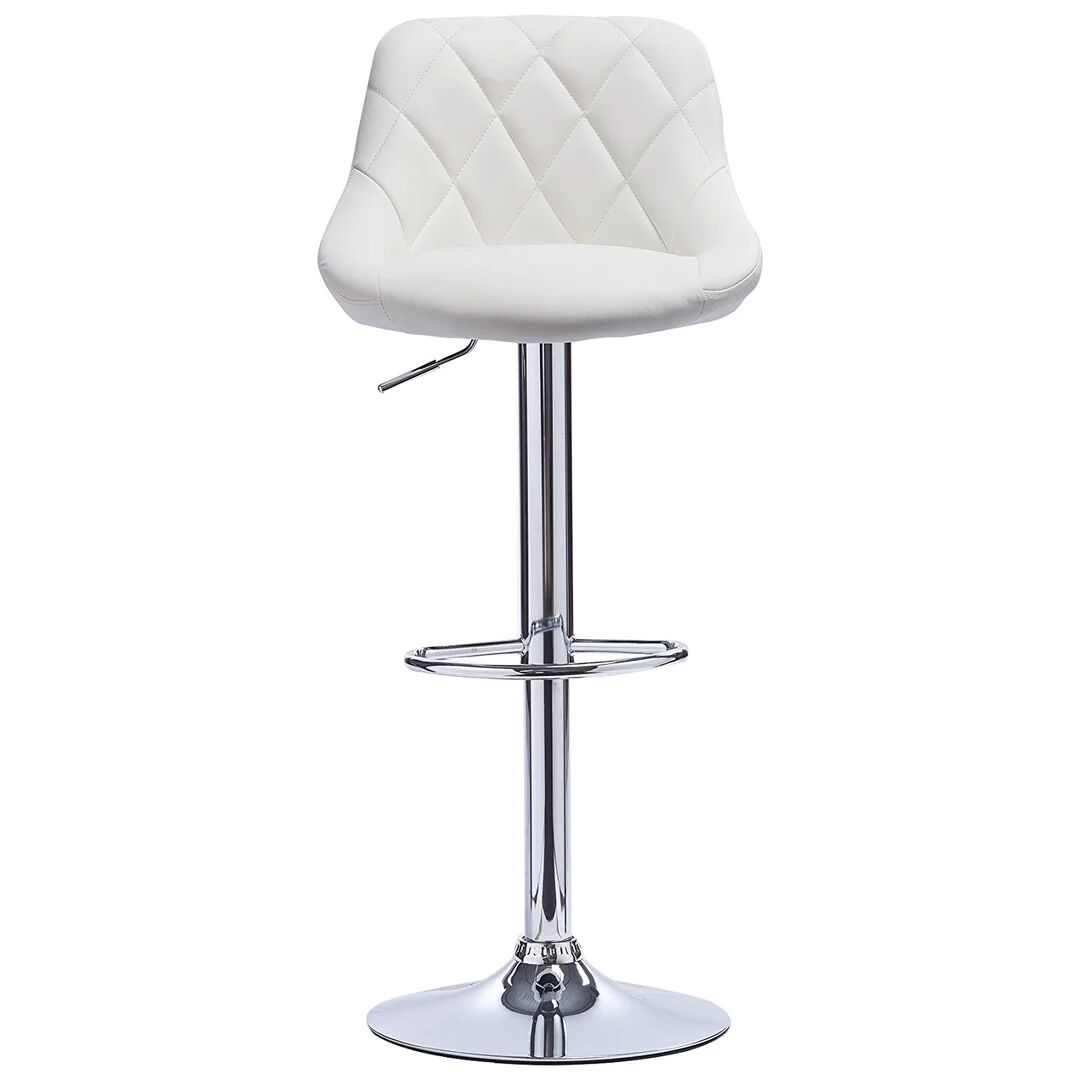 Photos - Chair WOLTU Height-adjustable bar stool white 38.5 W x 38.0 D cm