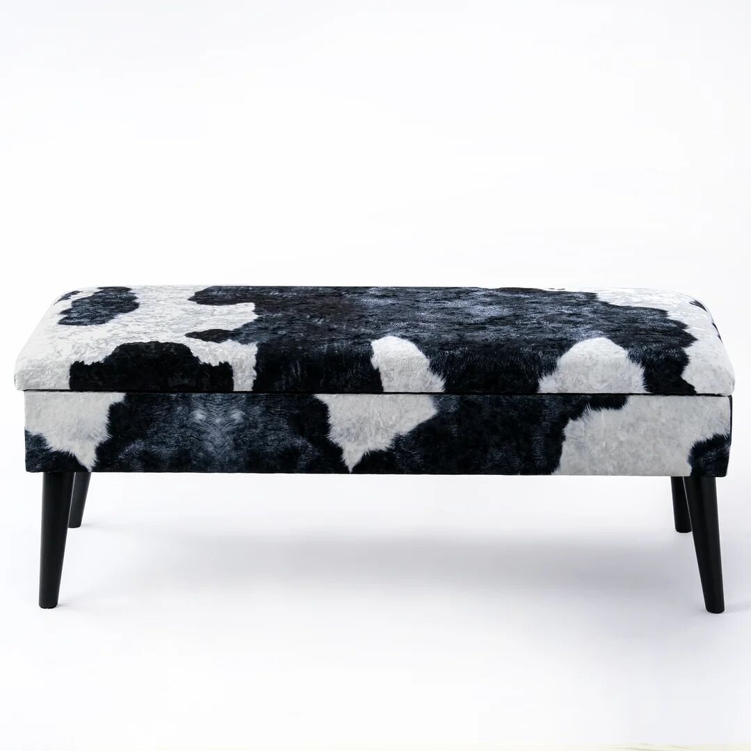 Photos - Other Furniture Canora Grey Salvi Upholstered Storage Bench black/blue/brown/white 44.0 H
