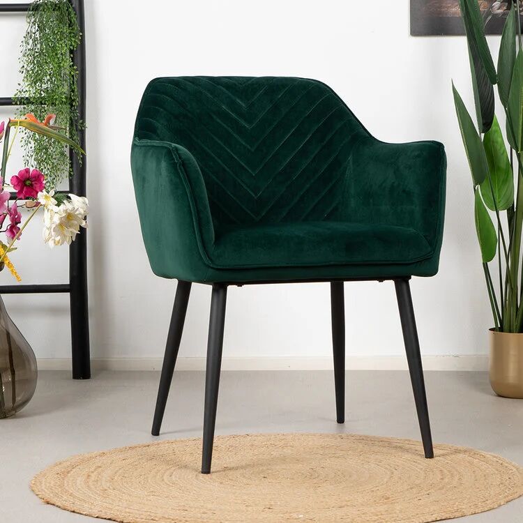 Furnwise Velvet dining chair Fiona Green