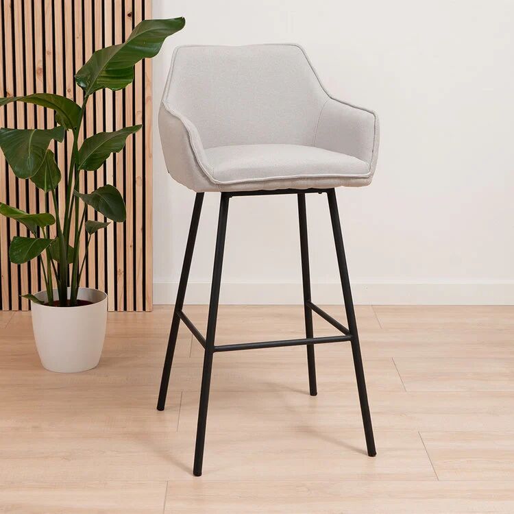 Furnwise Scandinavian Bar Stool Andor Grey