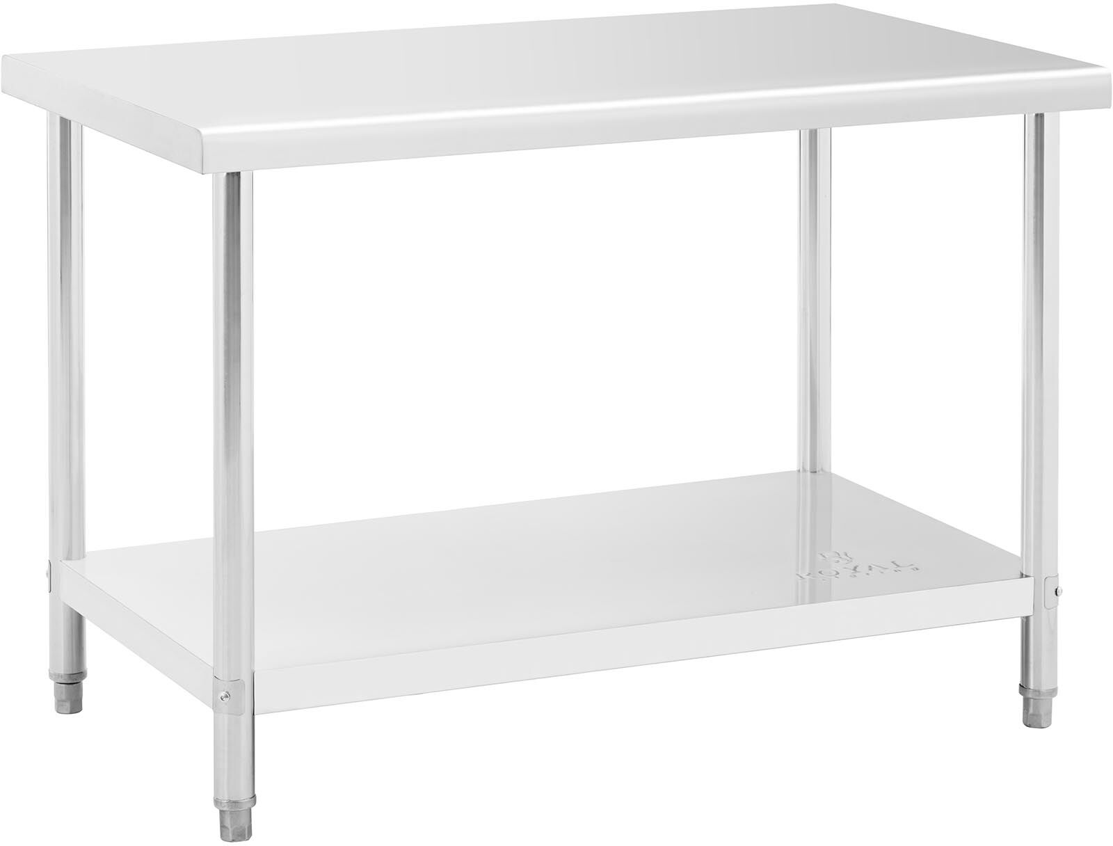 Royal Catering Stainless Steel Table - 120 x 70 cm - 115 kg capacity RCAT-120/70-NW