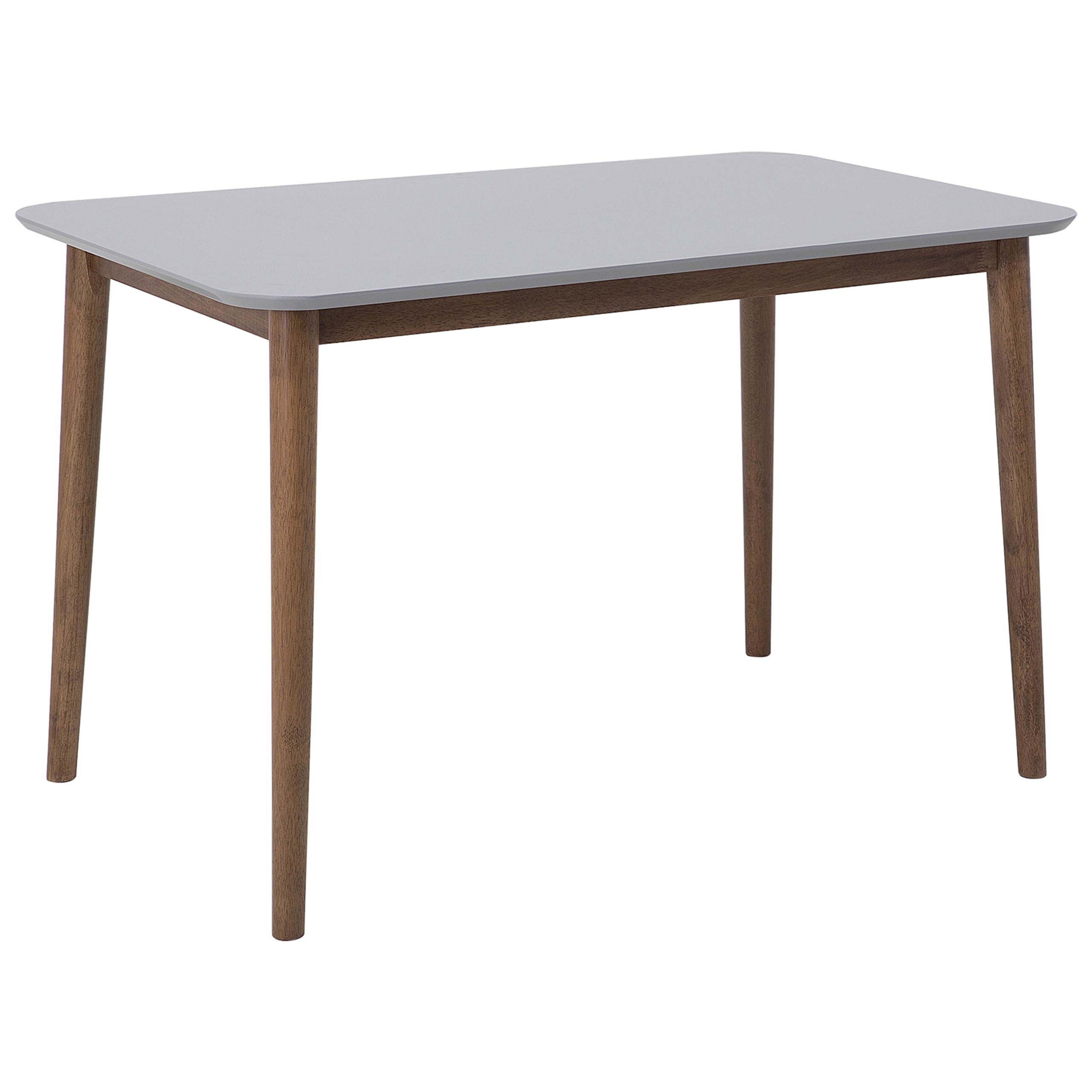 Beliani Dining Table Grey MDF Tabletop 73 x 118 x 77 cm Wooden Legs Kitchen Table