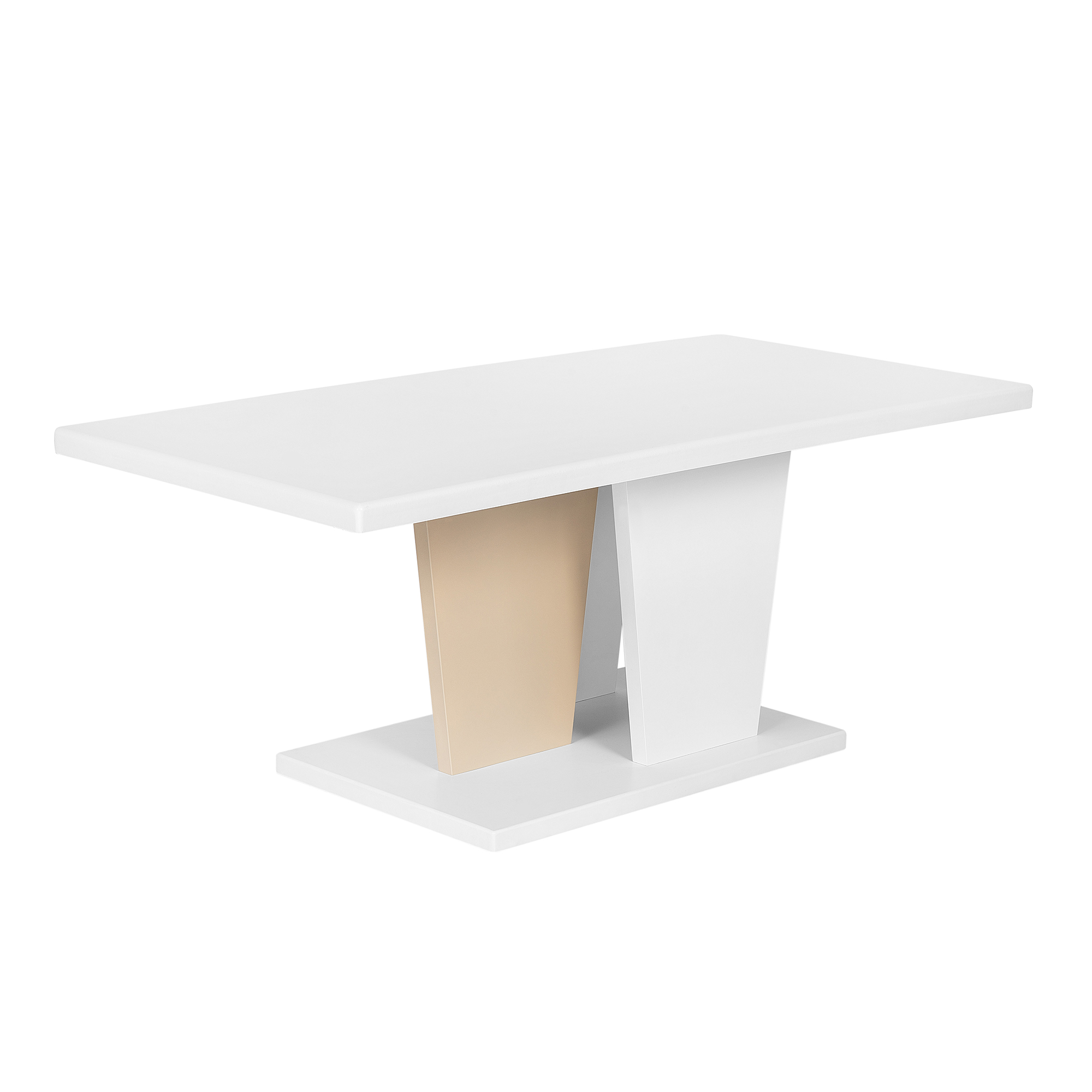 Beliani Coffee Table White 110 x 55 cm Rectangular Modern