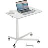 VEVOR Mobile Standing Desk, 28.5"-44.2" Gas-Spring Height Adjustable Sit-Stand Desk, 360° Swivel Wheels (2 Lockable) Portable Rolling Laptop Table Computer Cart for Home Office School, 44LBS Loading