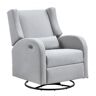 VEVOR Electronic Power Recliner and Swivel Glider, 250 lbs Weight Capacity Swivel Glider Recliner Chair with USB Port, Polyester Surface Swivel Rocker Recliner  for Living Room, Bedroom, Light Gray