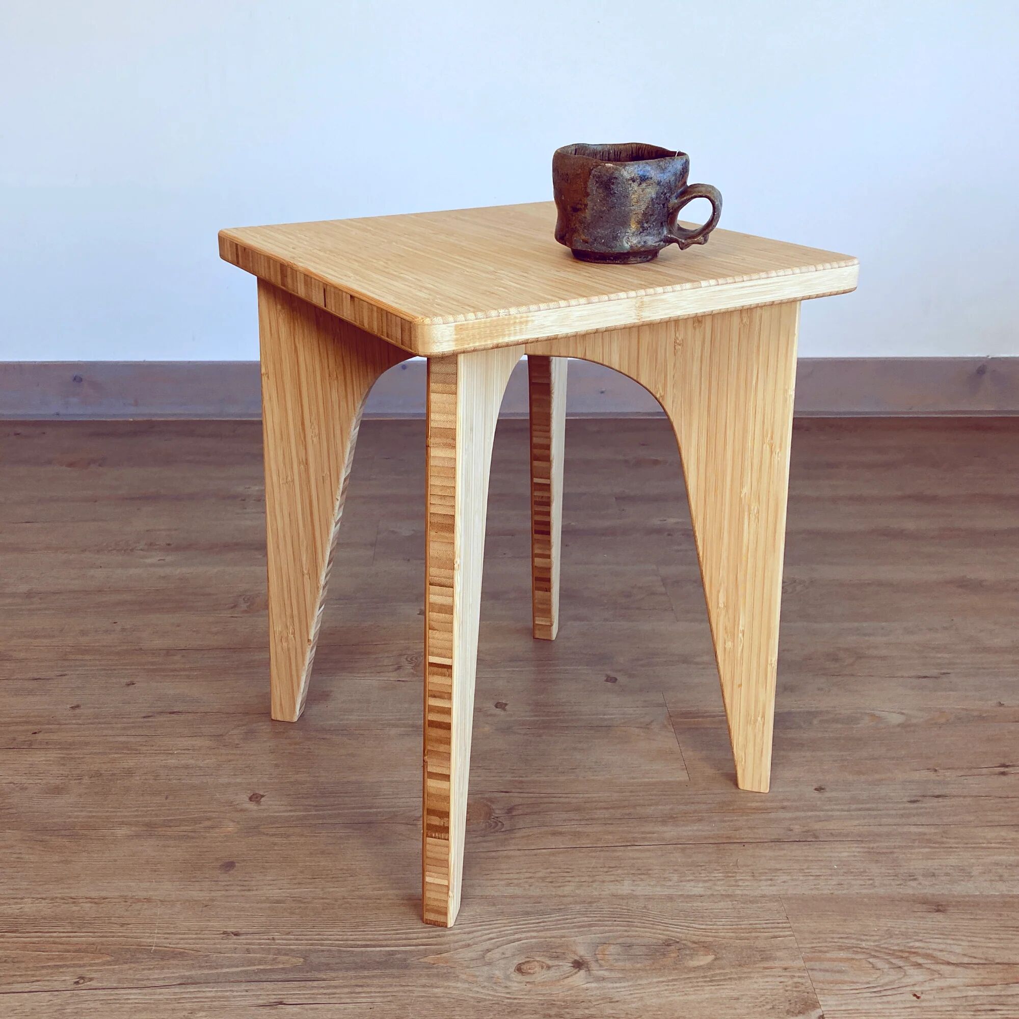 Reforest Design STAN Side Table: Natural Bamboo - Square