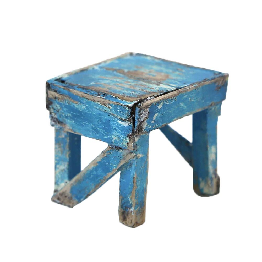 Rachel Ashwell Dollhouse Furniture: Blue Cooper Bench Table
