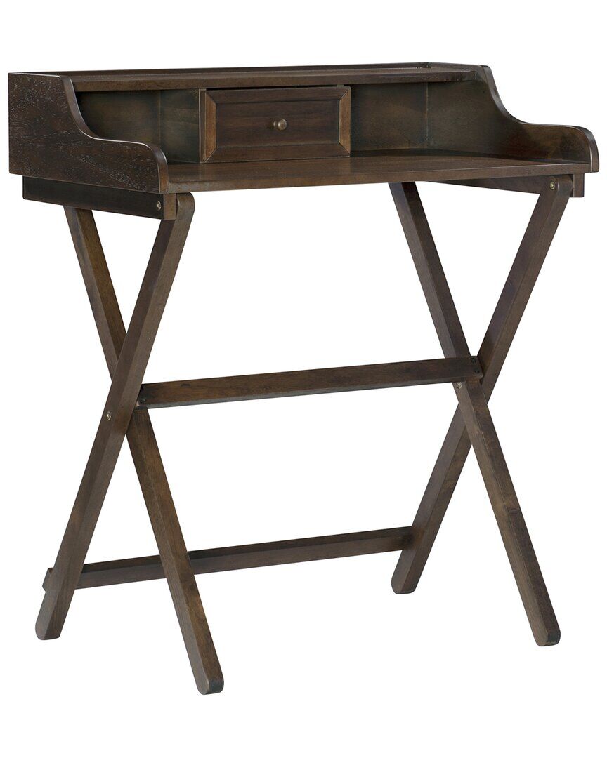 Linon Furniture Linon Coy Antique Walnut Folding Desk Brown NoSize