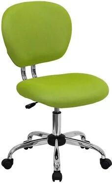 Emma+Oliver Emma and Oliver Mid-Back Orange Mesh Swivel Task Office Chair with Chrome Base, Med Green