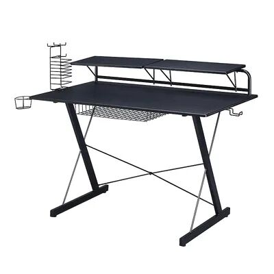 Techni Sport Carbon Computer Gaming Desk, Black