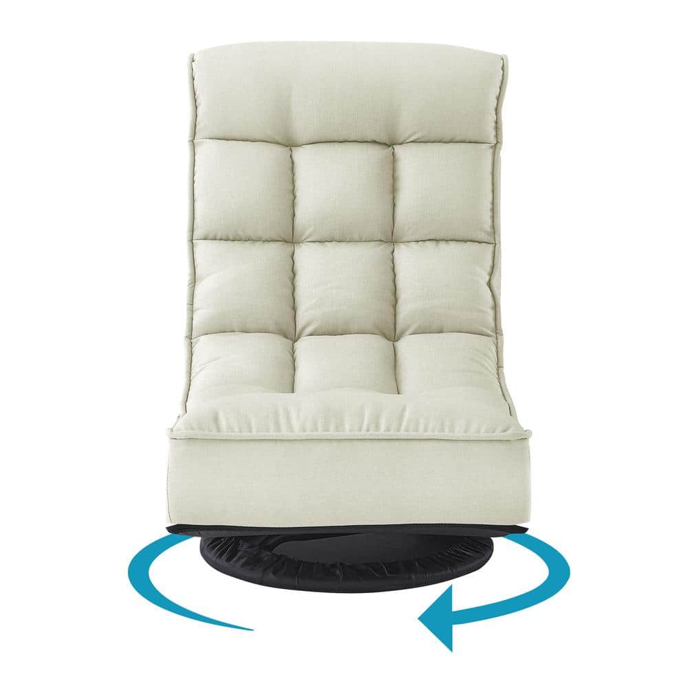 Loungie Hutson Beige Chair 3 Adjustable Positions Linen