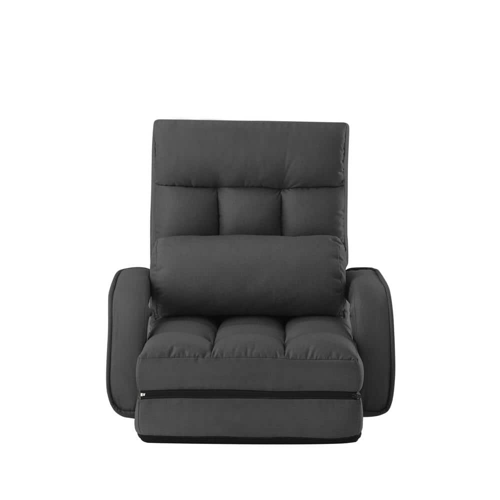 Loungie Kaidan Dark Grey Chair 5 Adjustable Positions Linen