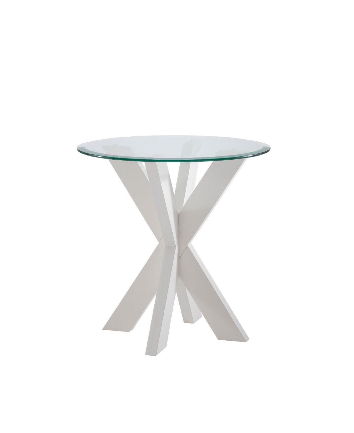 Linon Home Decor Powell Furniture Allard x Base Side Table - White