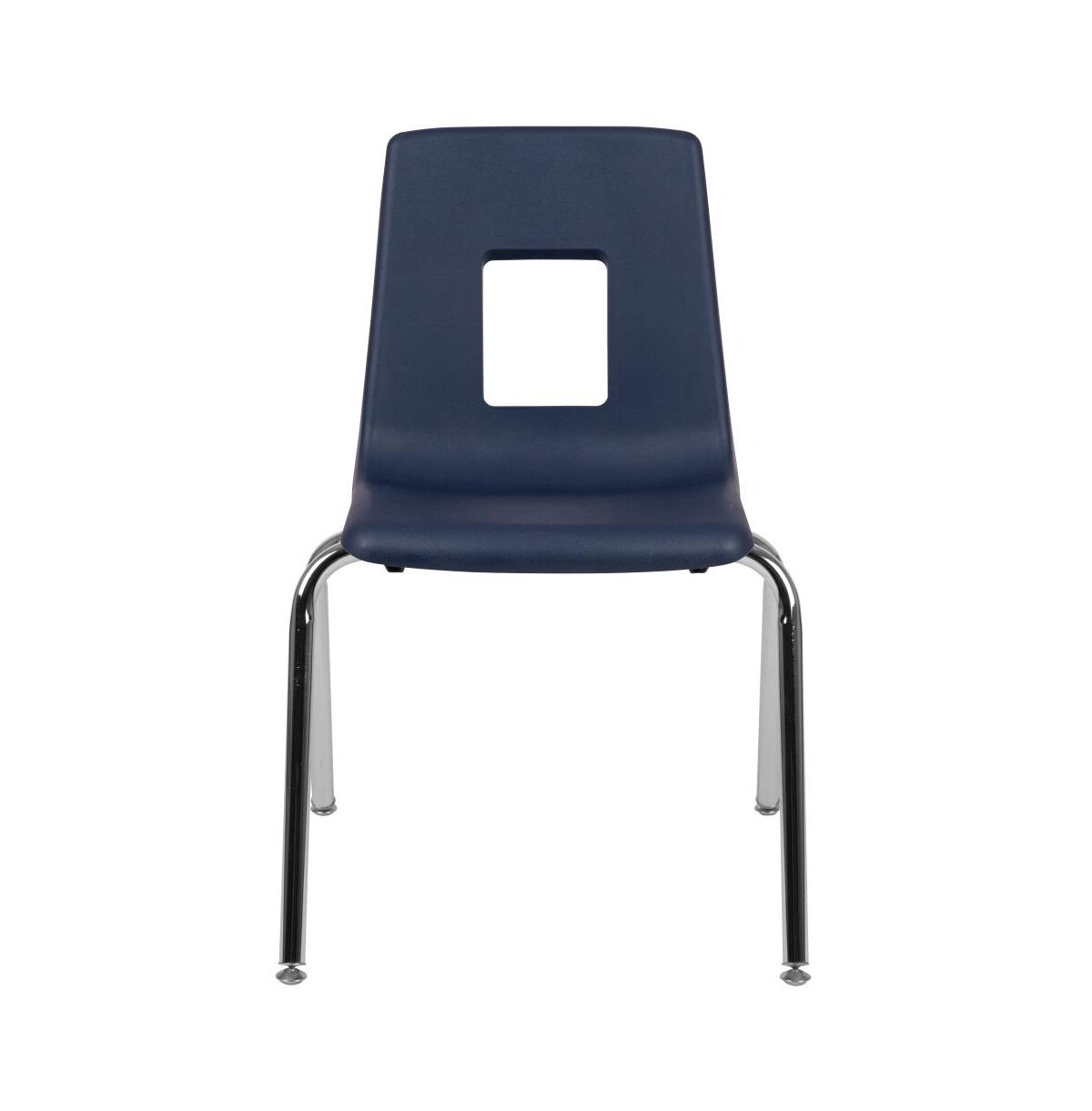 Emma+Oliver 4-Pack Student Stack School Chair - 18-Inch - Navy