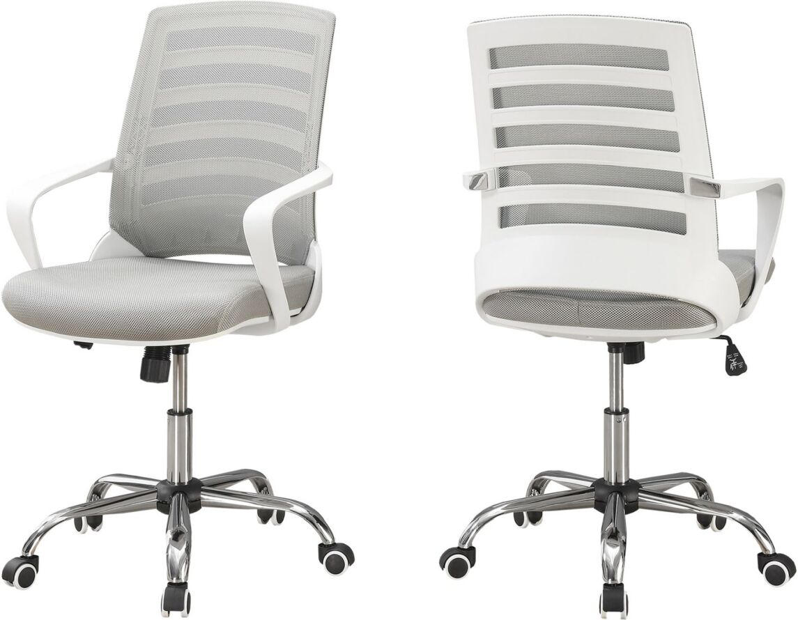 Monarch Specialties Office Chair -Mesh, Multi Position - White