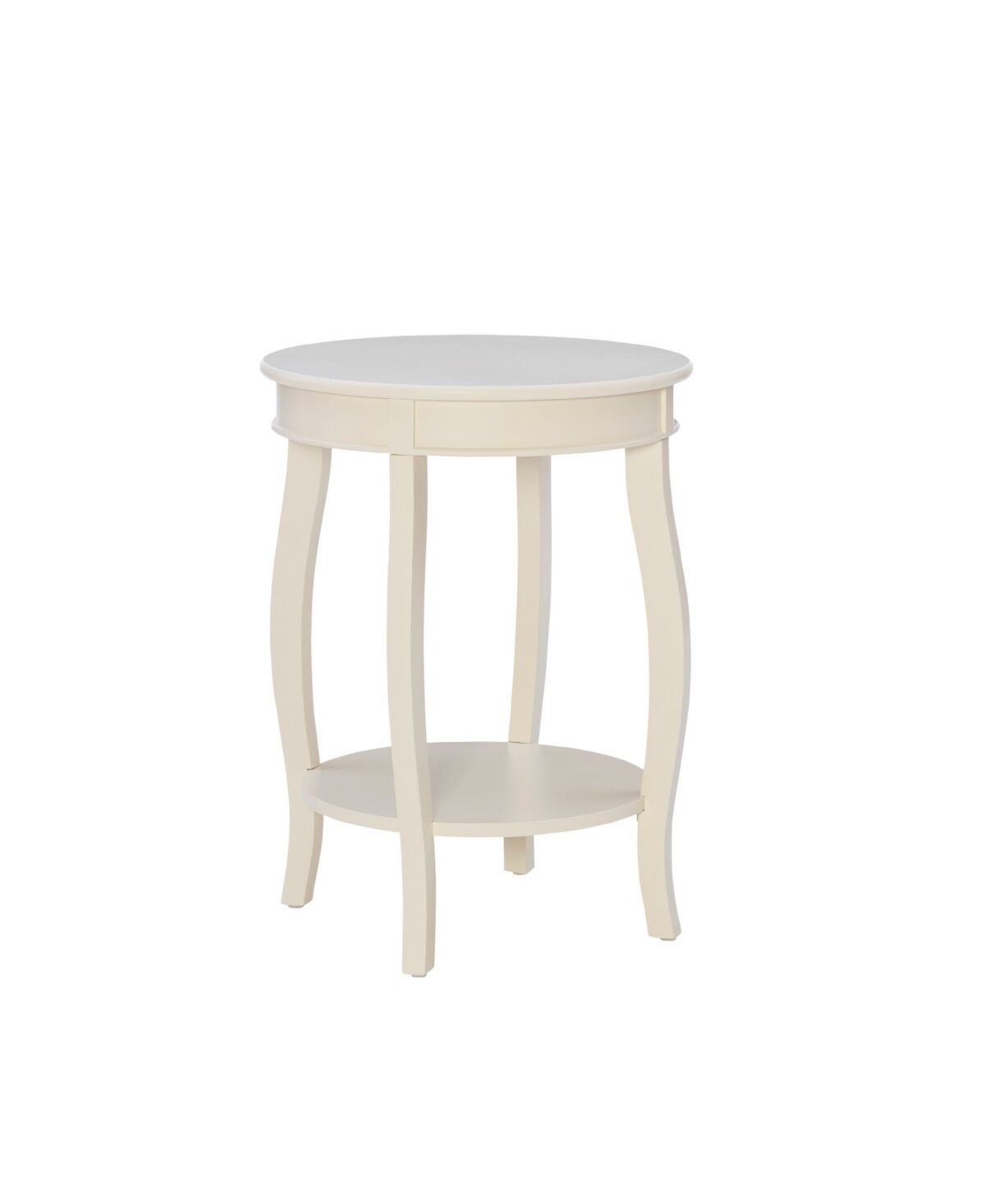 Linon Home Decor Powell Furniture Andover Round Side Table - White