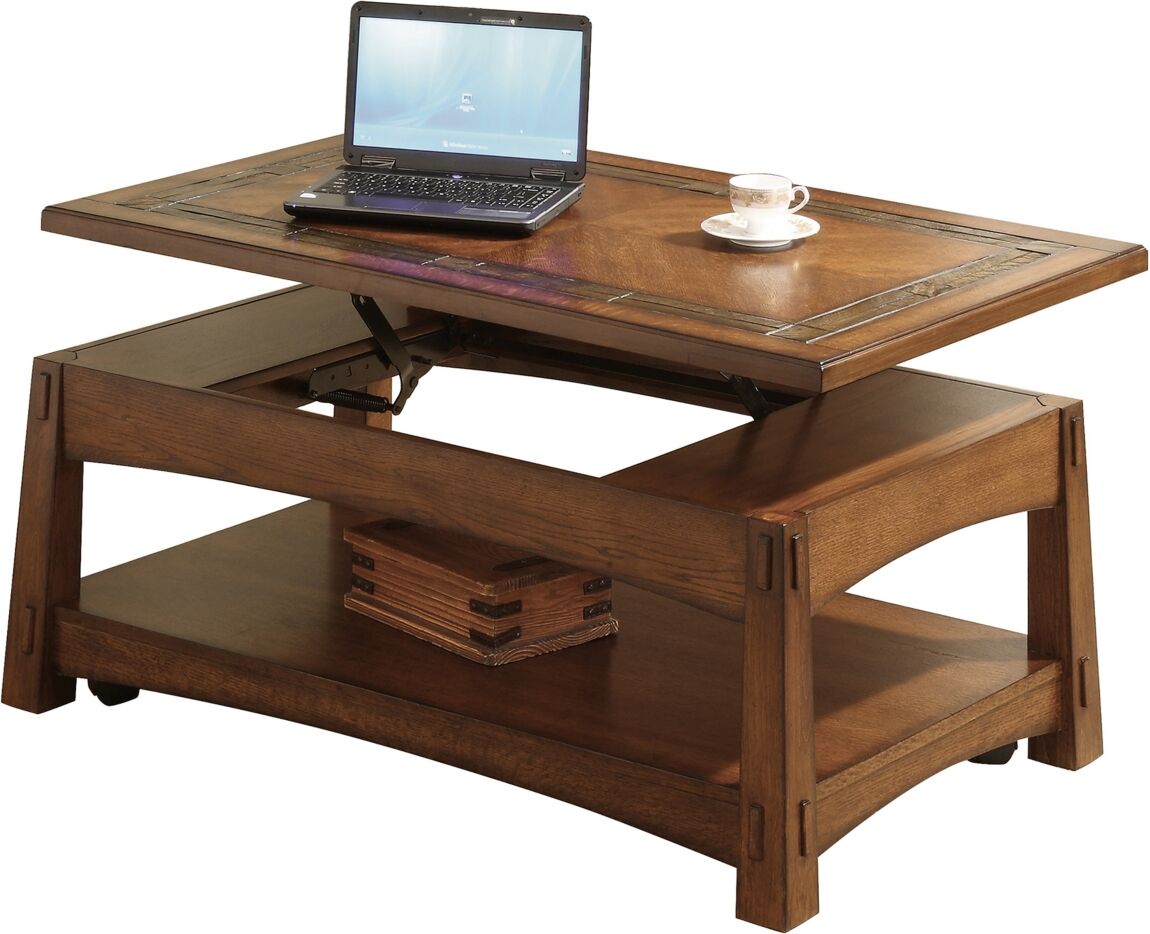 Furniture Craftsman Home Lif-Top Cocktail Table - Americana Oak