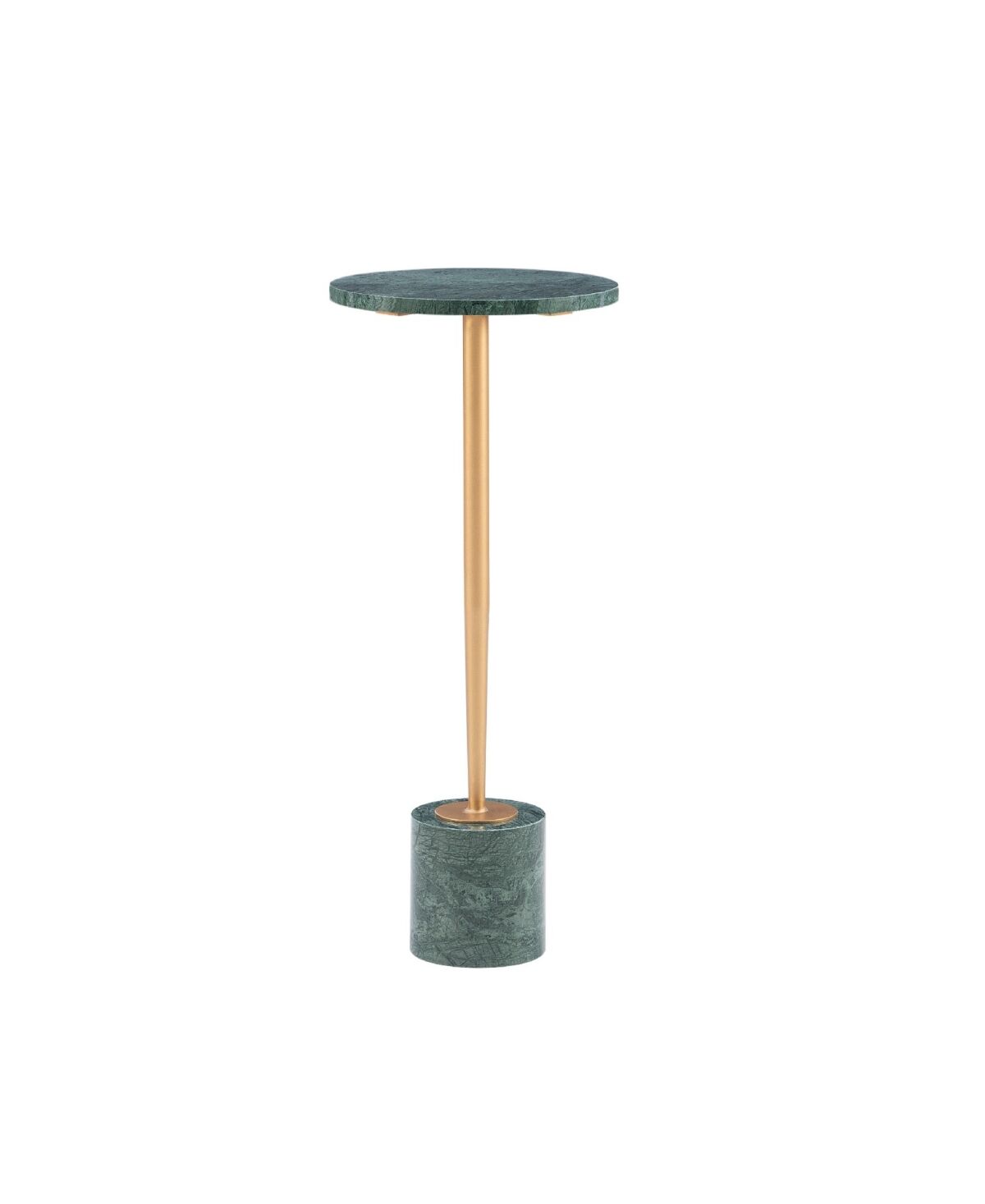 Linon Home Decor Powell Furniture Alberu Drink Table - Gold with Green Marble