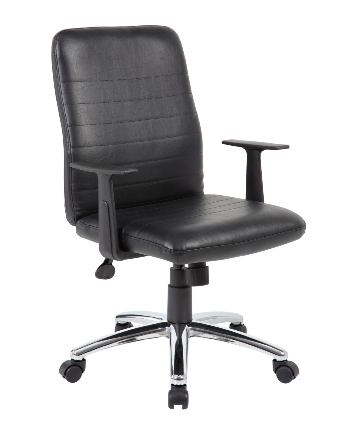 Boss Office Products Retro Task Chair with T-Arms - Black