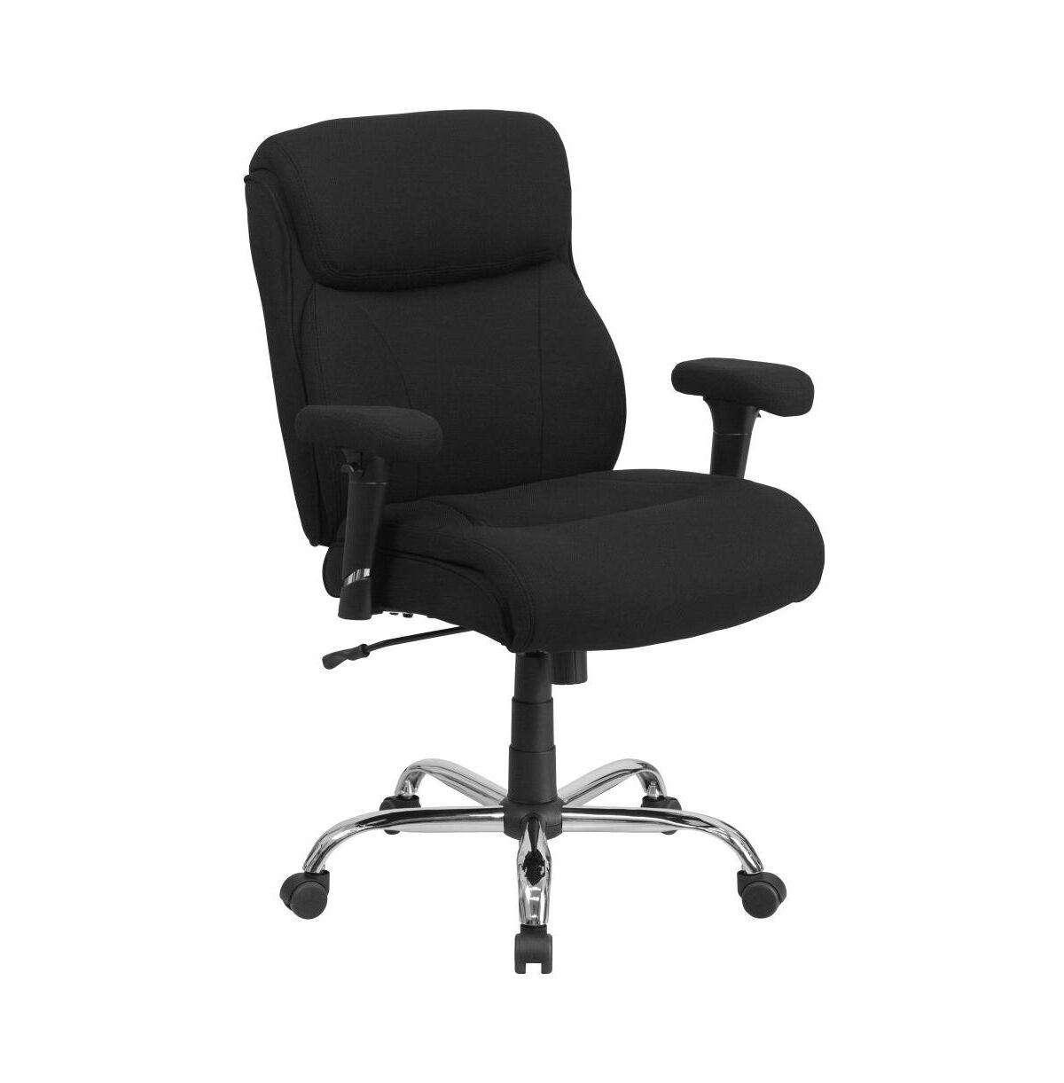 Emma+oliver 400 Lb. Big & Tall Mid-Back Swivel Clean Line Stitch Ergonomic Task Office Chair - Black fabric