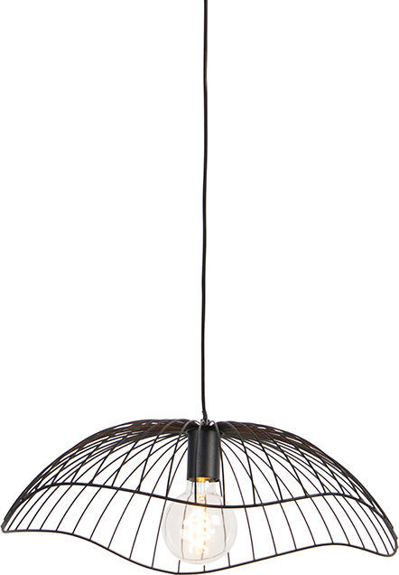 QAZQA Lampe à suspension design noire 50 cm - Pua