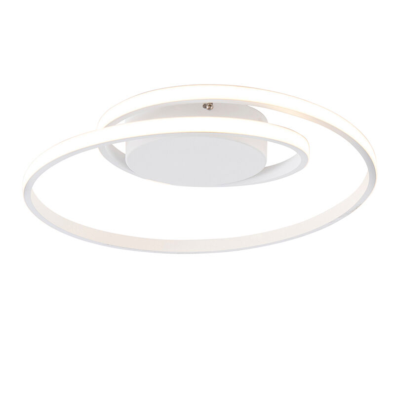 Trio Leuchten Plafonnier design blanc avec LED dimmable en 3 étapes - Krula