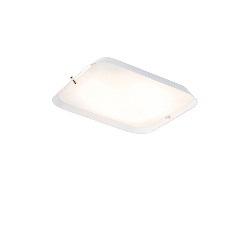 QAZQA Plafonnier moderne blanc 24,5 cm incl LED - Edor