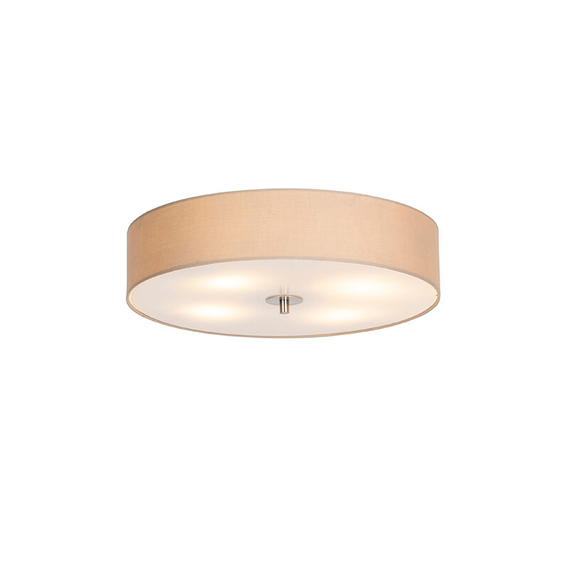 QAZQA Plafonnier Country beige 50 cm - Tambour