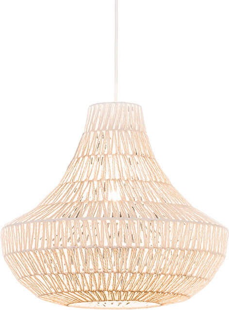 QAZQA Lampe suspendue rétro blanche 50 cm - Lina Cono 50