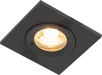 QAZQA Set de 3 downlights de salle de bain noir IP44 - Xena Square