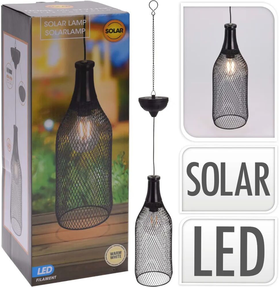 ProGarden Lampe suspendue solaire à LED Métal 11 cm