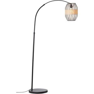 Brilliant Bogenlampe »Slope«, 1 flammig-flammig, mit Fussschalter, 171 cm... schwarz/natur