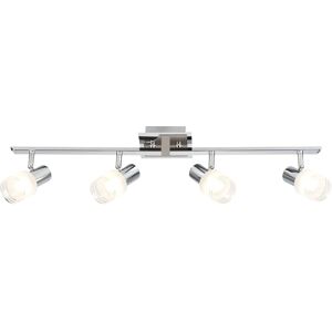 Brilliant LED Deckenstrahler »LEA«, 4 flammig-flammig, LED Spotrohr 4flg... silberfarben