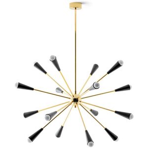 Stilnovo Sputnik LED-Hängeleuchte, gold/schwarz