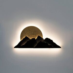 Holländer LED-Wandleuchte Montagna, braun/goldfarben, Breite 150 cm